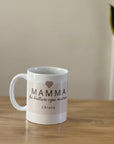 Tazza termica bianca personalizzata Alice Handmade - Vista frontale 1