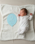 Set 13 Milestone Card Neonato Palloncino 3D - Targhette Primi Mesi Personalizzate con Nome, Regalo Nascita