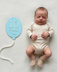 Set 13 Milestone Card Neonato Palloncino 3D - Targhette Primi Mesi Personalizzate con Nome, Regalo Nascita