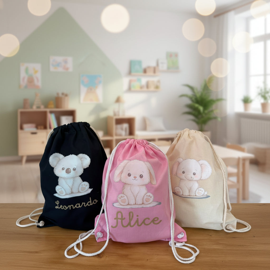 sacche asilo animaletti carini e dolci
