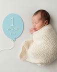 Set 13 Milestone Card Neonato Palloncino 3D - Targhette Primi Mesi Personalizzate con Nome, Regalo Nascita