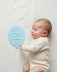 Set 13 Milestone Card Neonato Palloncino 3D - Targhette Primi Mesi Personalizzate con Nome, Regalo Nascita