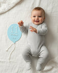 Set 13 Milestone Card Neonato Palloncino 3D - Targhette Primi Mesi Personalizzate con Nome, Regalo Nascita
