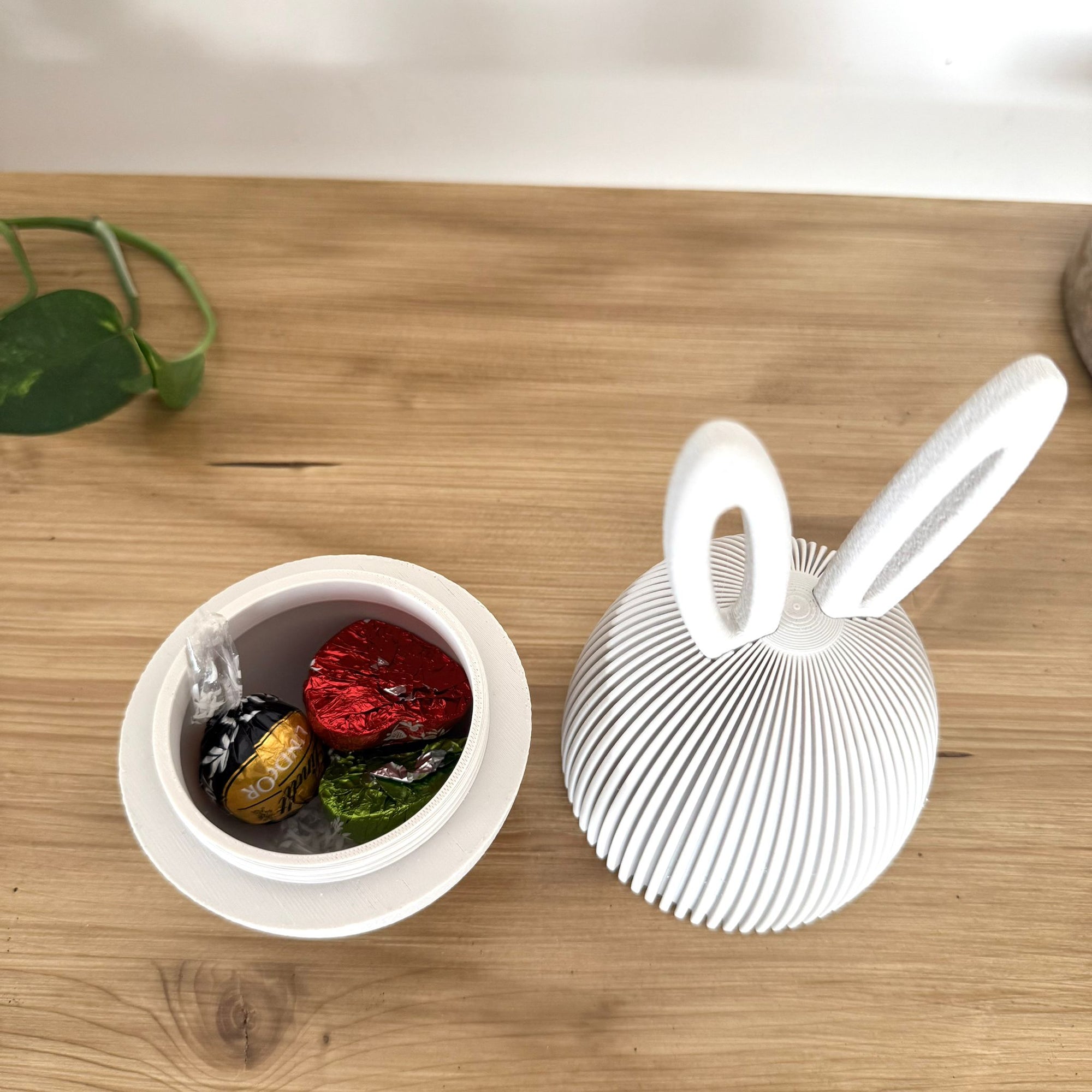 Coniglietto Pasqua Decorativo con Contenitore – Porta Ovetti
