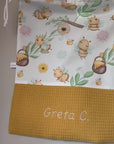 Sacca Asilo personalizzata Apette | Ricamata a mano - Alice Handmade